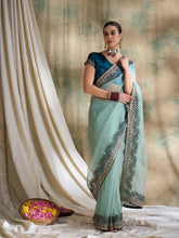 Womens Fashion Ethnic Teal Color Sarees-MLSHWSA1601TEL0ONE